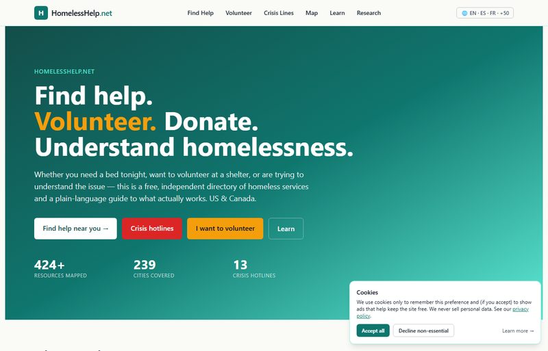 HomelessHelp website